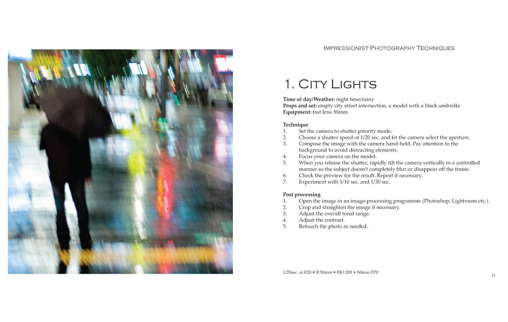 IMPRESSIONIST PHOTOGRAPHY TECHNIQUES sample pages